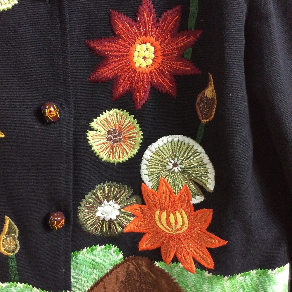 Daniel K Embroidered Patch Work Black Jacket. Med… - image 5